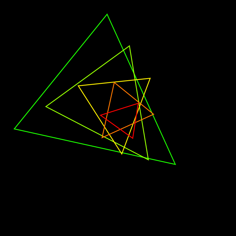 Patrón de Triángulos Recursivos